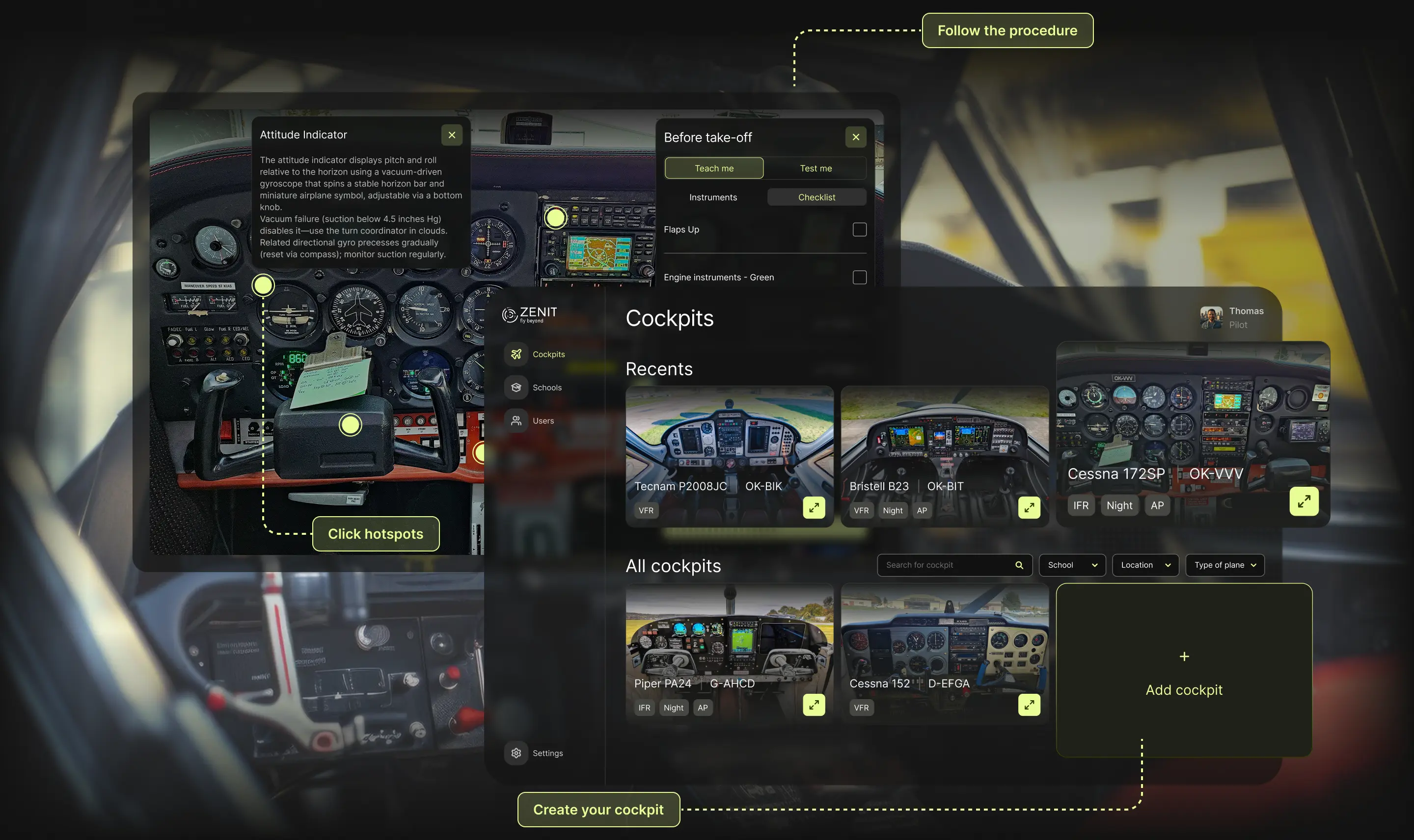 Zenit interactive cockpit
